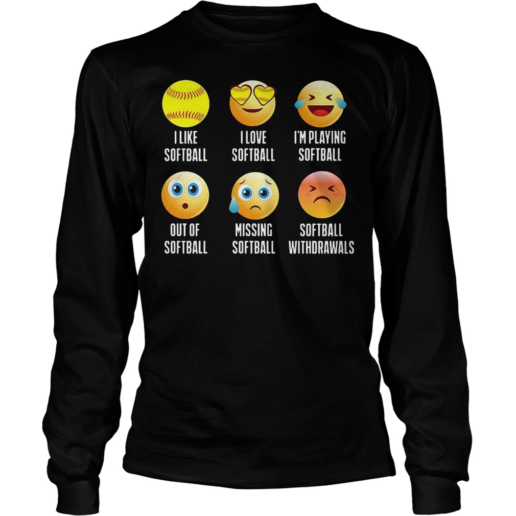 Softball Emoji Shirt 52 Softball Emoji Longsleeve
