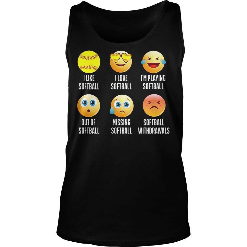 Softball Emoji Shirt 54 Softball Emoji Tanktop