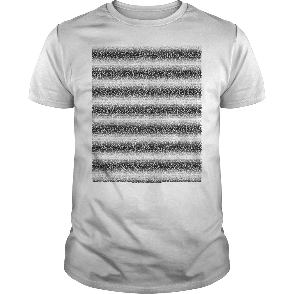 Bee Movie Script T-Shirt 8 Bee Movie Script T-Shirt Guys Tee