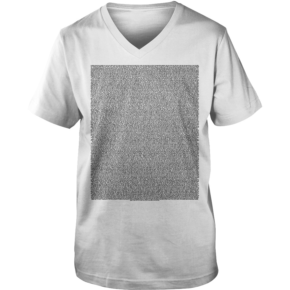 Bee Movie Script T-Shirt 6 Bee Movie Script T-Shirt Guys V-Neck