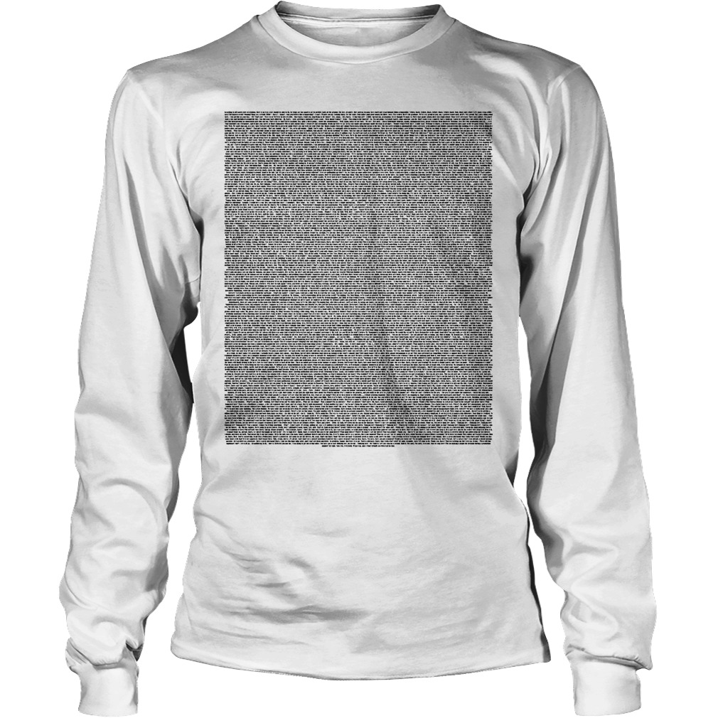 Bee Movie Script T-Shirt 3 Bee Movie Script T-Shirt Unisex Longsleeve Tee