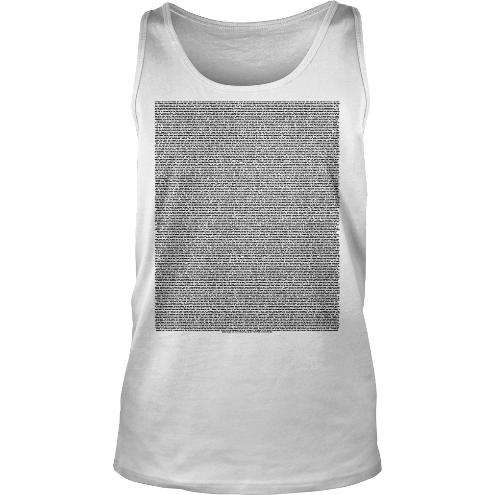 Bee Movie Script T-Shirt 5 Bee Movie Script T-Shirt Unisex Tank Top