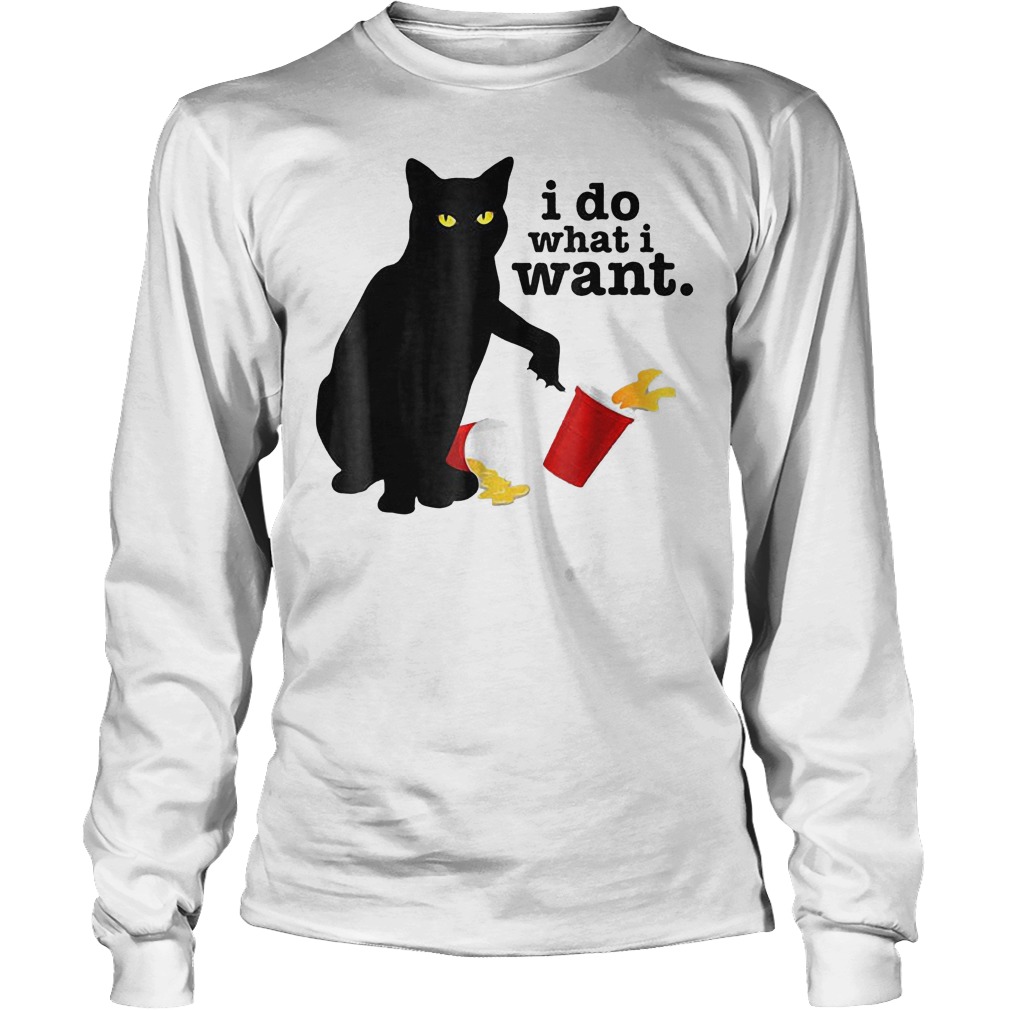 Funny Black cat red cup i do what i want Shirt 5 Funny Black cat red cup i do what i want Shirt Longsleeve Tee Unisex