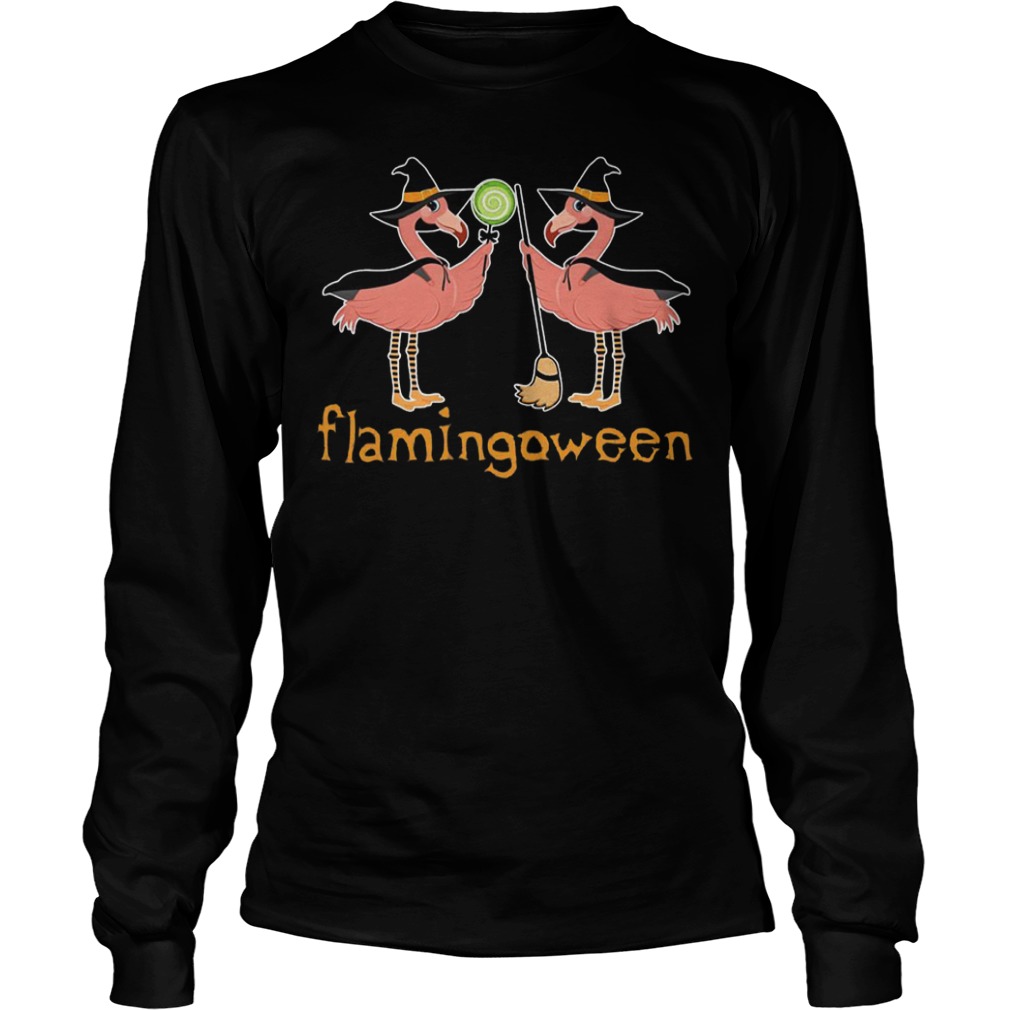 Halloween flamingo Flamingoween Shirt Longsleeve Tee Unisex