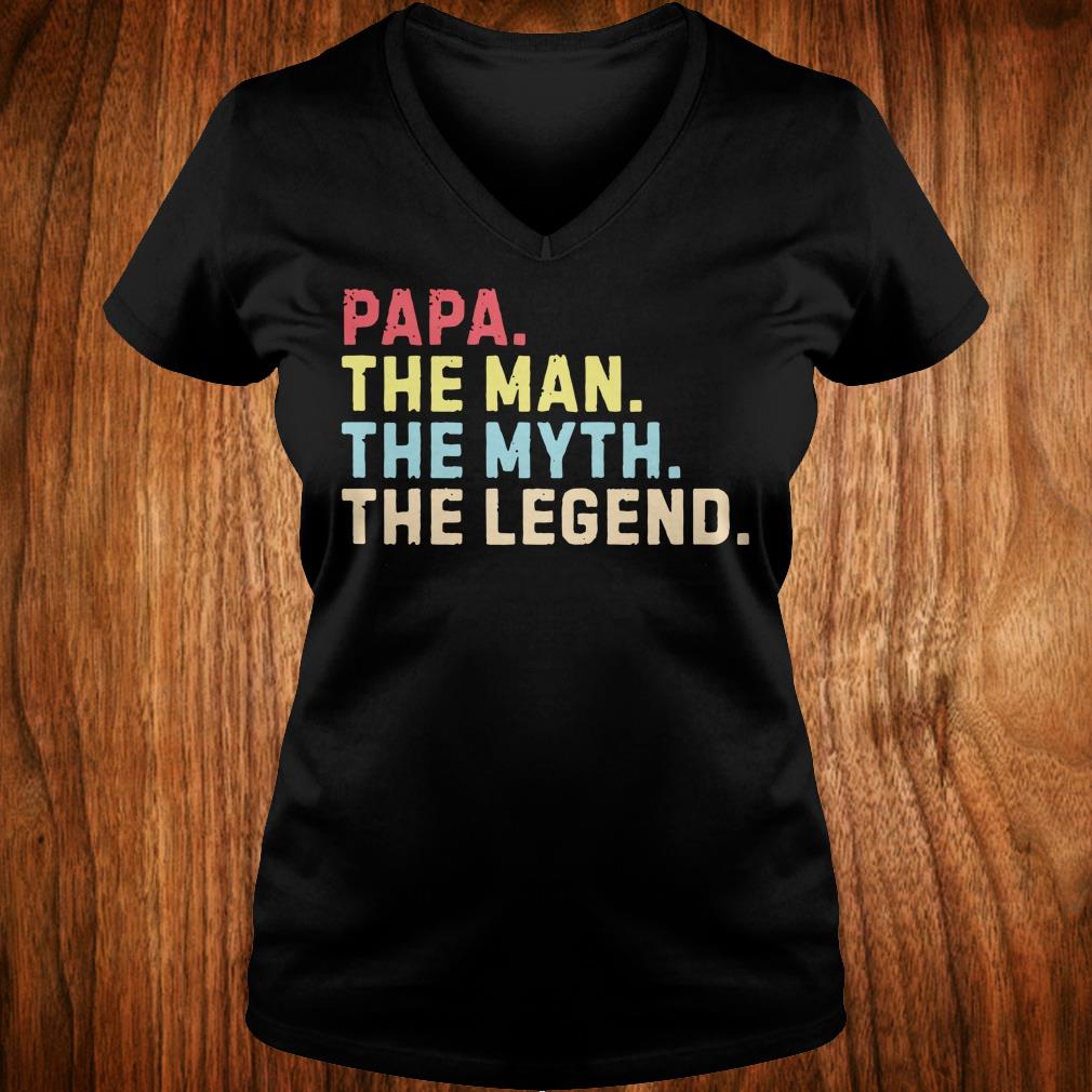 Hot Papa the man the myth the legend shirt Ladies V-Neck