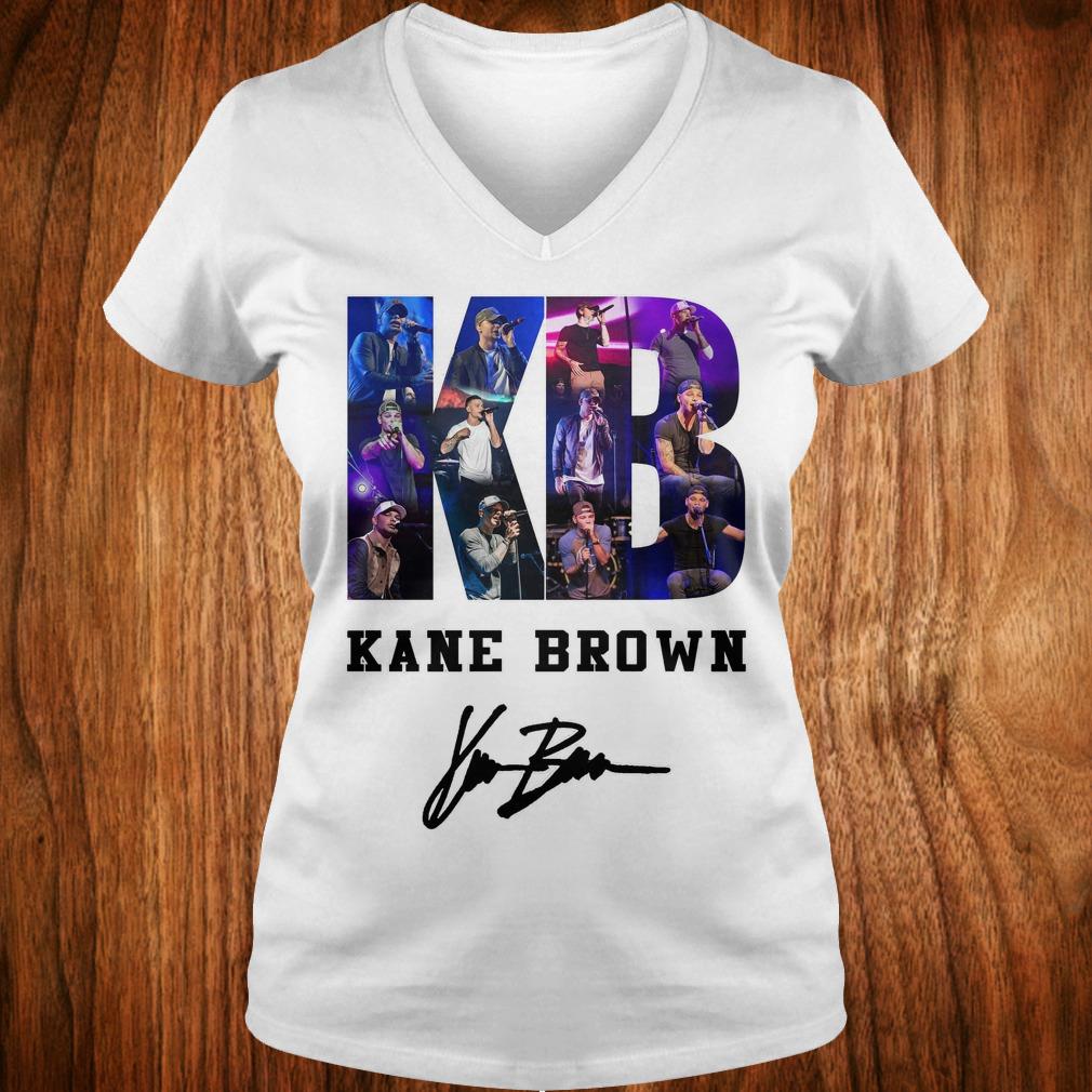 Kane Brown Signed KB Autograph shirt Ladies V-Neck