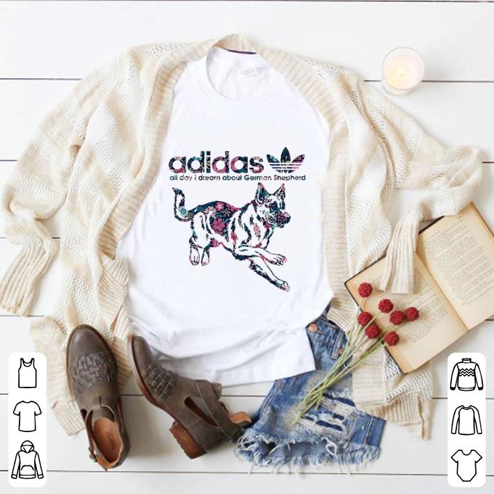 Funny adidas all day i dream about German Shepherd shirt 2 Funny adidas all day i dream about German Shepherd shirt