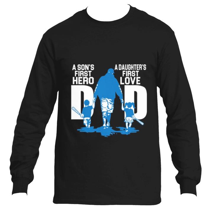 Hot A son’s first hero dad a daughter’s first love shirt 2 Hot A son’s first hero dad a daughter’s first love shirt