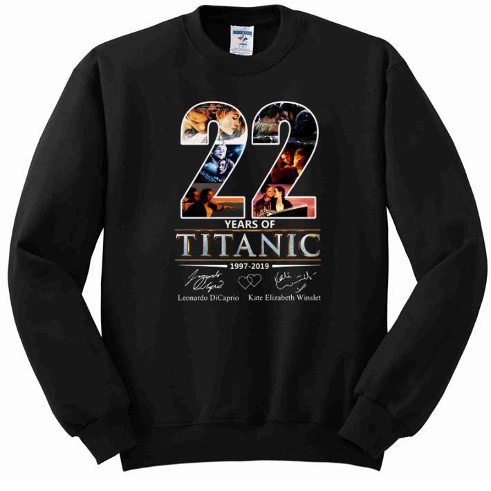 Official 22 Years of Titanic Leonardo Dicaprio Kate Elizabeth Winslet shirt 2 Official 22 Years of Titanic Leonardo Dicaprio Kate Elizabeth Winslet shirt
