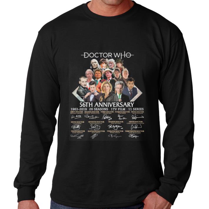 Official Doctor Who 56th anniversary 1963-2019 signatures shirt 2 Official Doctor Who 56th anniversary 1963-2019 signatures shirt