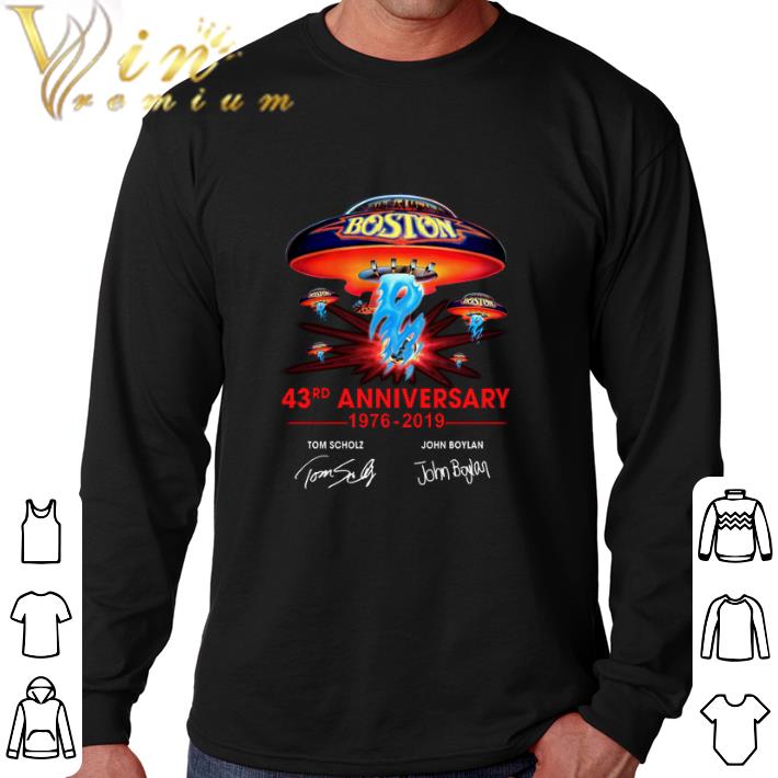 Nice Boston 43rd anniversary 1976-2019 Tom Scholz John Boylan shirt 2 Nice Boston 43rd anniversary 1976-2019 Tom Scholz John Boylan shirt