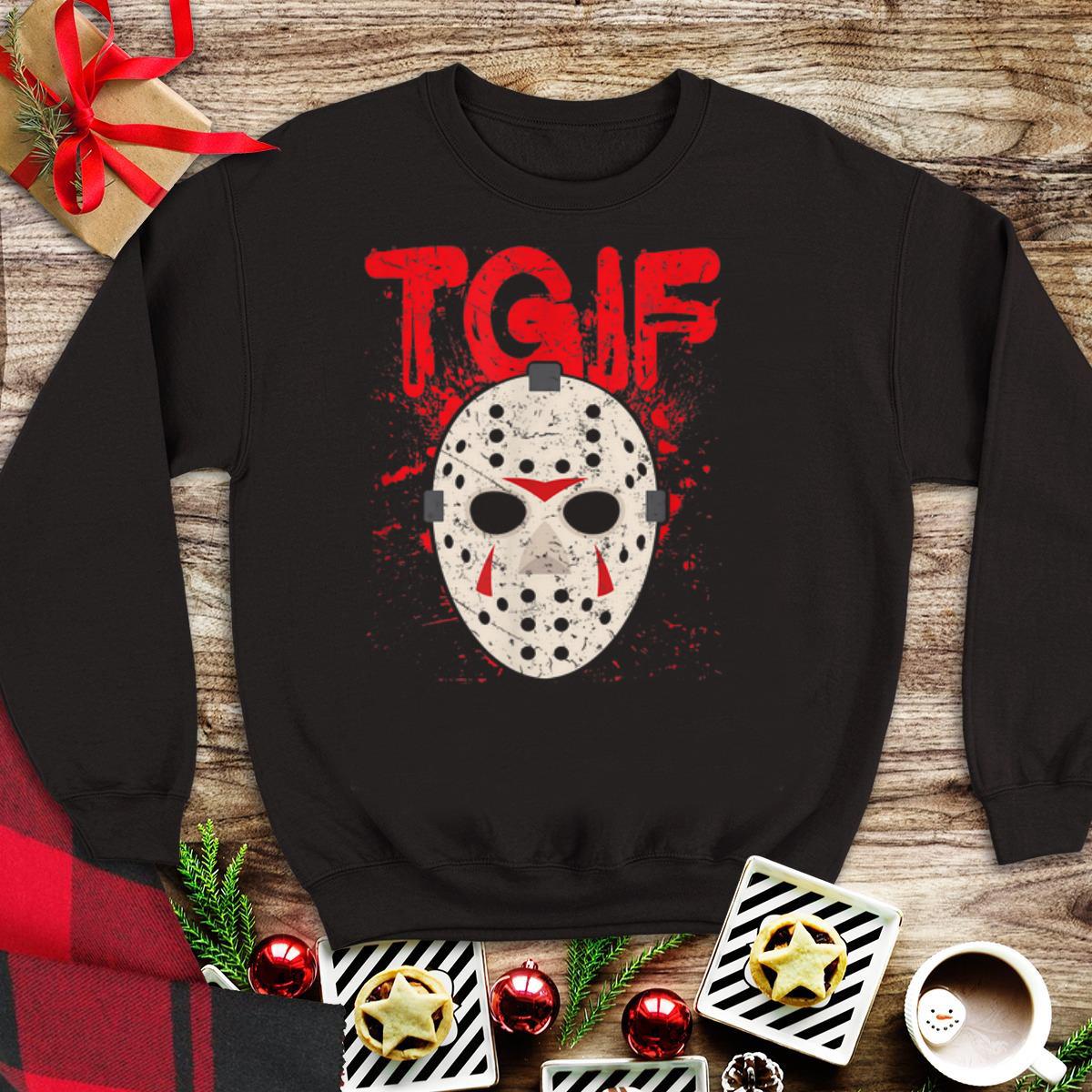 Awesome TGIF Thank God It's Friday Jason Voorhees shirt 2 Awesome TGIF Thank God It's Friday Jason Voorhees shirt