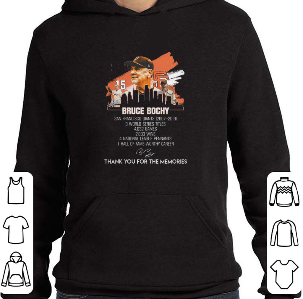 Official Bruce Bochy San Francisco Giants thank you for the memories shirt 2 Official Bruce Bochy San Francisco Giants thank you for the memories shirt