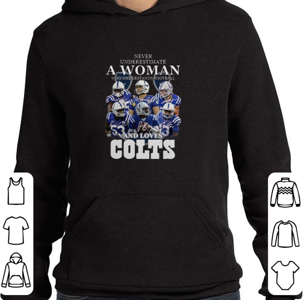 Pretty Never underestimate a woman football loves Indianapolis Colts shirt 2 Pretty Never underestimate a woman football loves Indianapolis Colts shirt