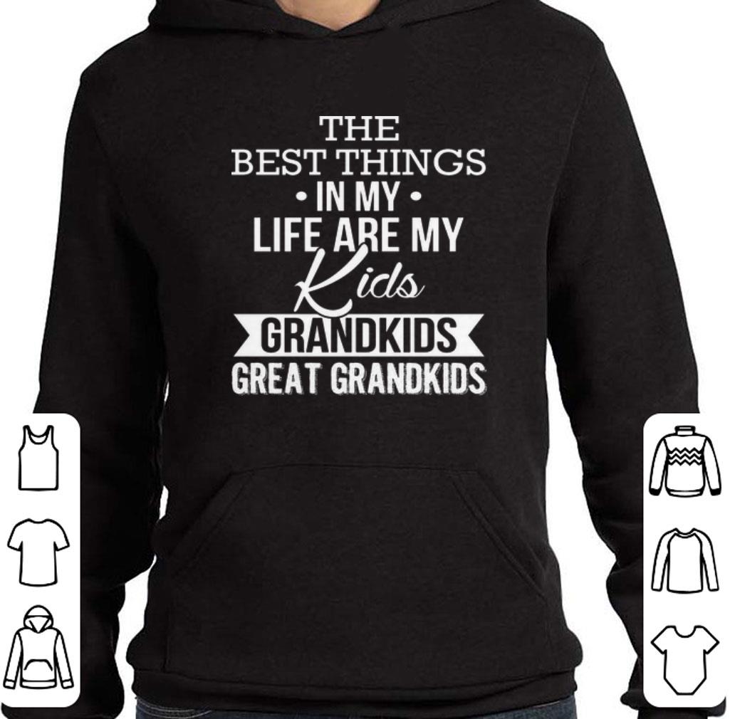 Funny The best things in my life are my kids grandkids great grandkids shirt 2 Funny The best things in my life are my kids grandkids great grandkids shirt