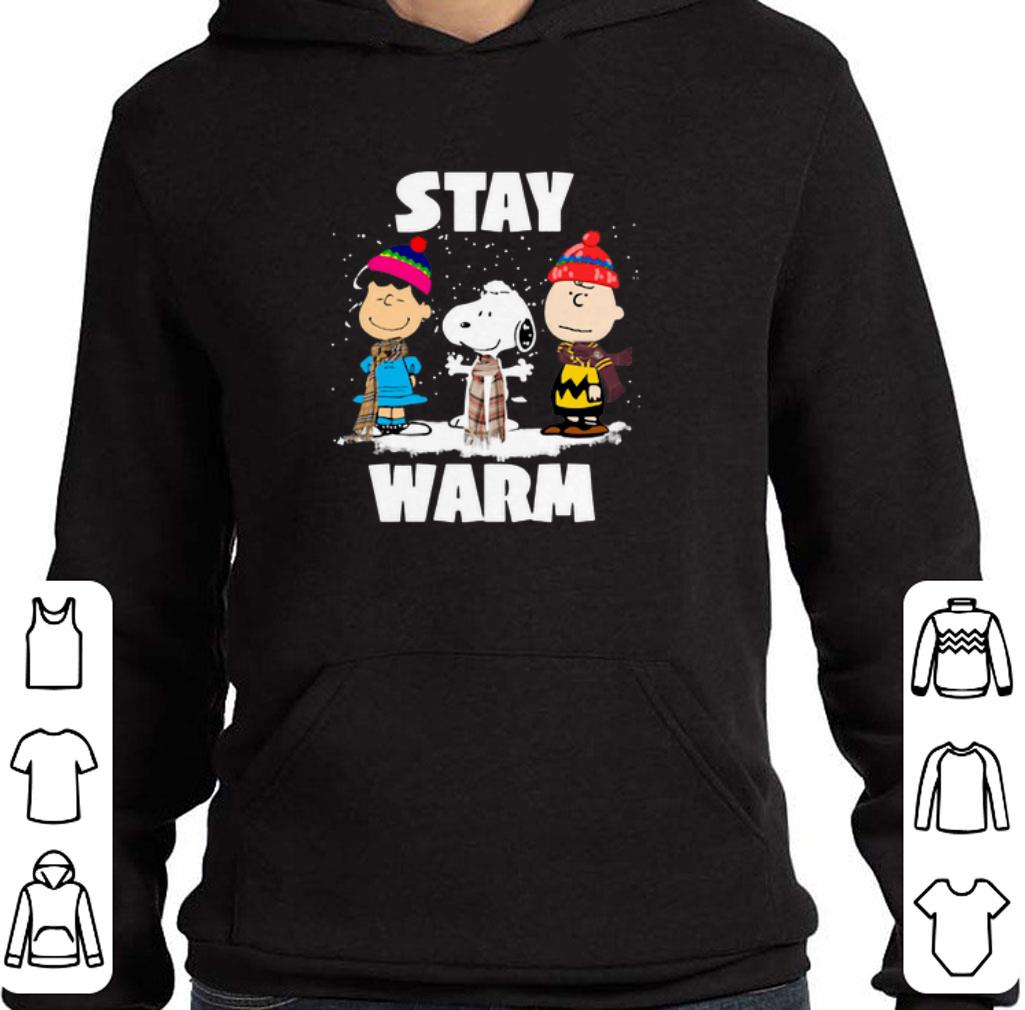Nice Stay Warm Peanuts characters Christmas shirt 2 Nice Stay Warm Peanuts characters Christmas shirt