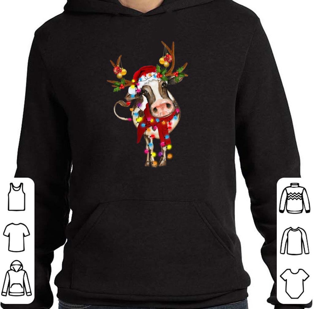 Official Cow santa gorgeous reindeer Christmas shirt 2 Official Cow santa gorgeous reindeer Christmas shirt
