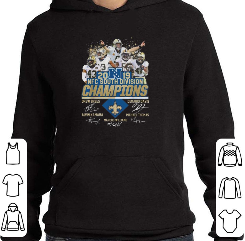 Funny New Orleans Saints 2019 NFC South Divison Champions Signatures shirt 2 Funny New Orleans Saints 2019 NFC South Divison Champions Signatures shirt