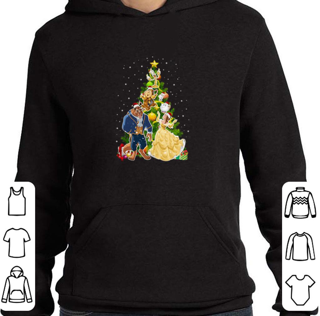 Hot Beauty And The Beast Christmas Tree shirt 2 Hot Beauty And The Beast Christmas Tree shirt