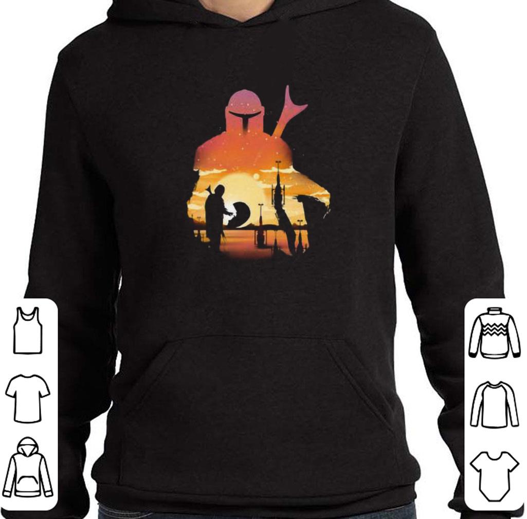 Hot Mando Sunset Mandalorian Baby Yoda shirt 2 Hot Mando Sunset Mandalorian Baby Yoda shirt