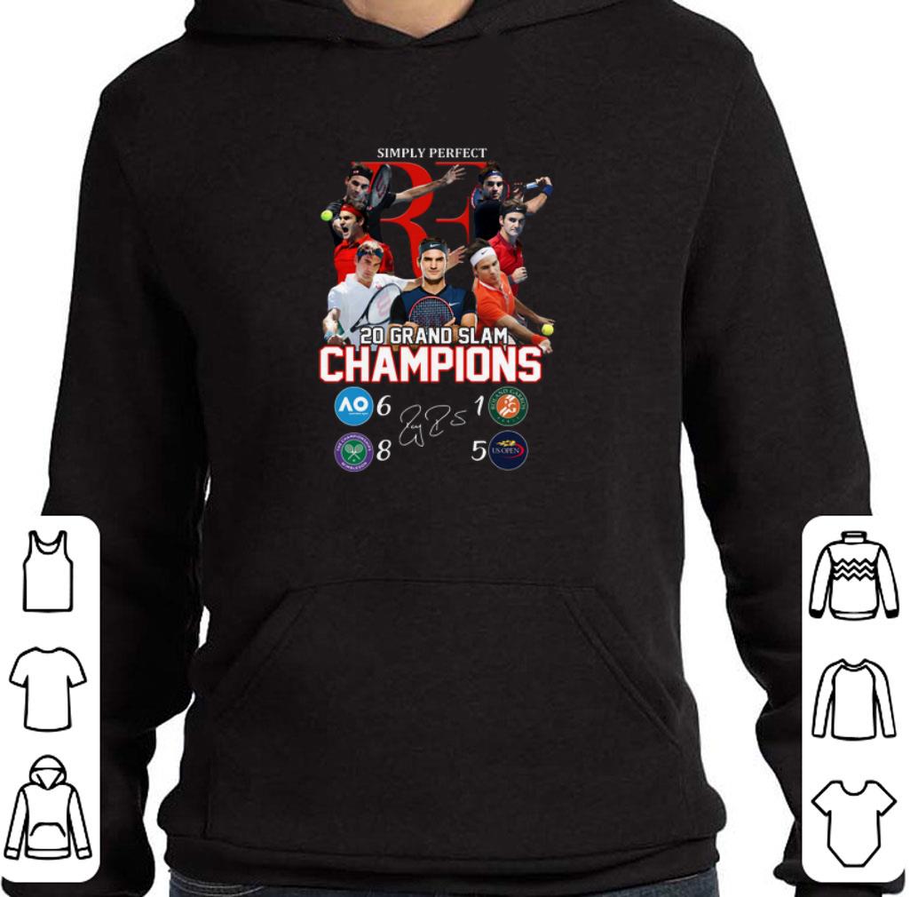 Simply Perfect Roger Federer 20 Grand Slam Champions signature shirt 2 Simply Perfect Roger Federer 20 Grand Slam Champions signature shirt