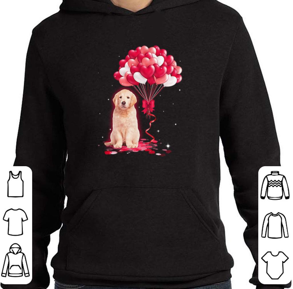Awesome Golden Retriever dog Love Balloons heart shirt 2 Awesome Golden Retriever dog Love Balloons heart shirt
