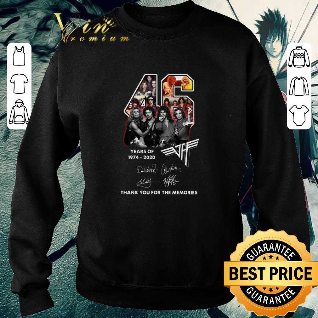 Pretty 46 Years Of 1974-2020 Van Halen Rock band Signatures shirt 2 Pretty 46 Years Of 1974-2020 Van Halen Rock band Signatures shirt
