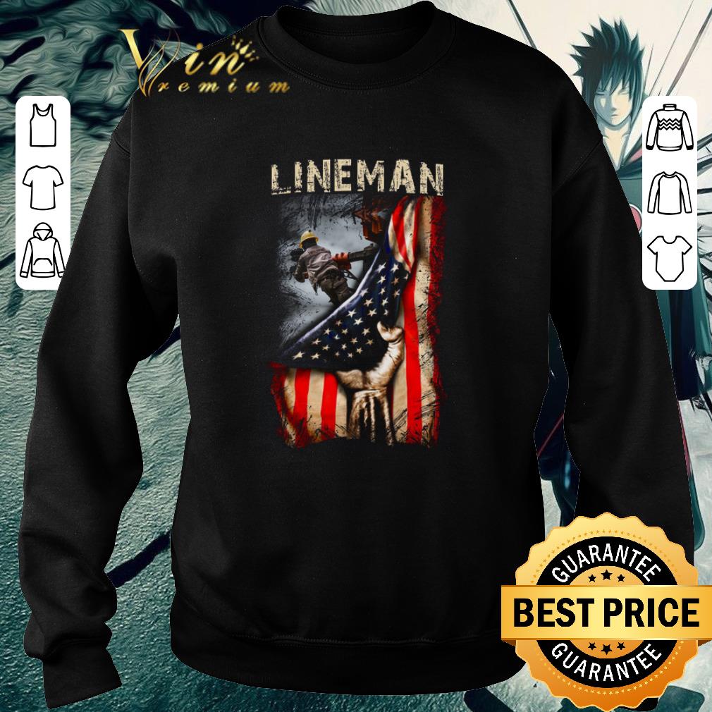 Pretty Lineman American Flag shirt 2 Pretty Lineman American Flag shirt
