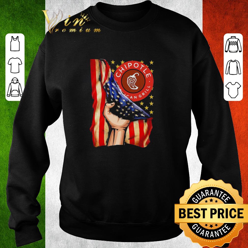 Pretty Chipotle Mexican Grill and American Flag Independence Day shirt