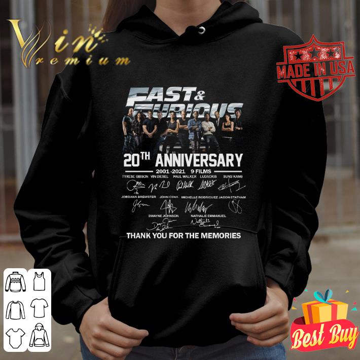 Awesome Thank You Fast & Furious 20th Anniversary 2001-2021 9 Films Signatures shirt 2 Awesome Thank You Fast & Furious 20th Anniversary 2001-2021 9 Films Signatures shirt