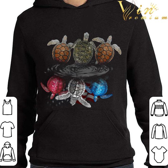 Turtle American Flag Reflection Water Mirror Shadow shirt 2 Turtle American Flag Reflection Water Mirror Shadow shirt