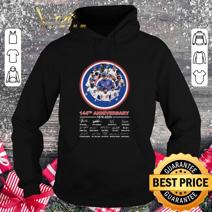 Hot Chicago Cubs 144th anniversary 1876-2020 signatures shirt 2 Hot Chicago Cubs 144th anniversary 1876-2020 signatures shirt