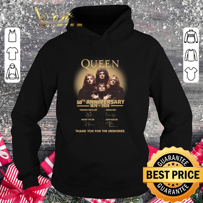 Premium Queen 50th anniversary 1970-2020 thank you for the memories shirt 2 Premium Queen 50th anniversary 1970-2020 thank you for the memories shirt