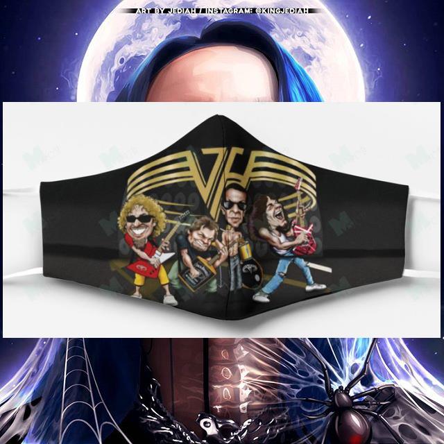 Symbol Van Halen Band cartoon face mask 2 Symbol Van Halen Band cartoon face mask