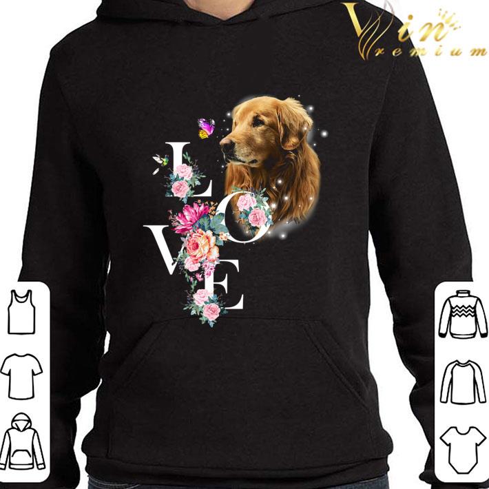 Flowers Love Golden Retriever shirt 2 Flowers Love Golden Retriever shirt