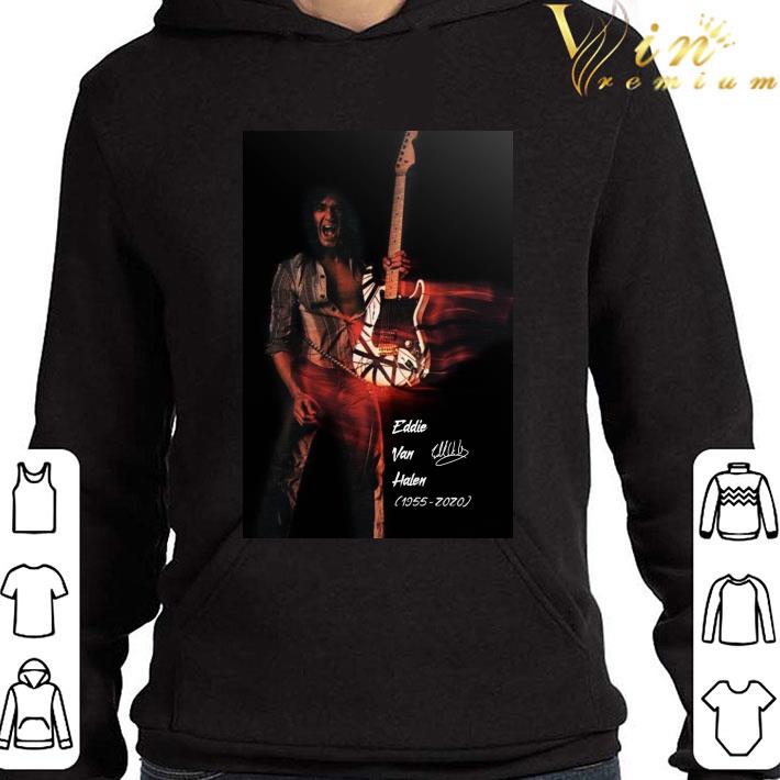 Eddie Van Halen signature 1955-2020 poster shirt 2 Eddie Van Halen signature 1955-2020 poster shirt
