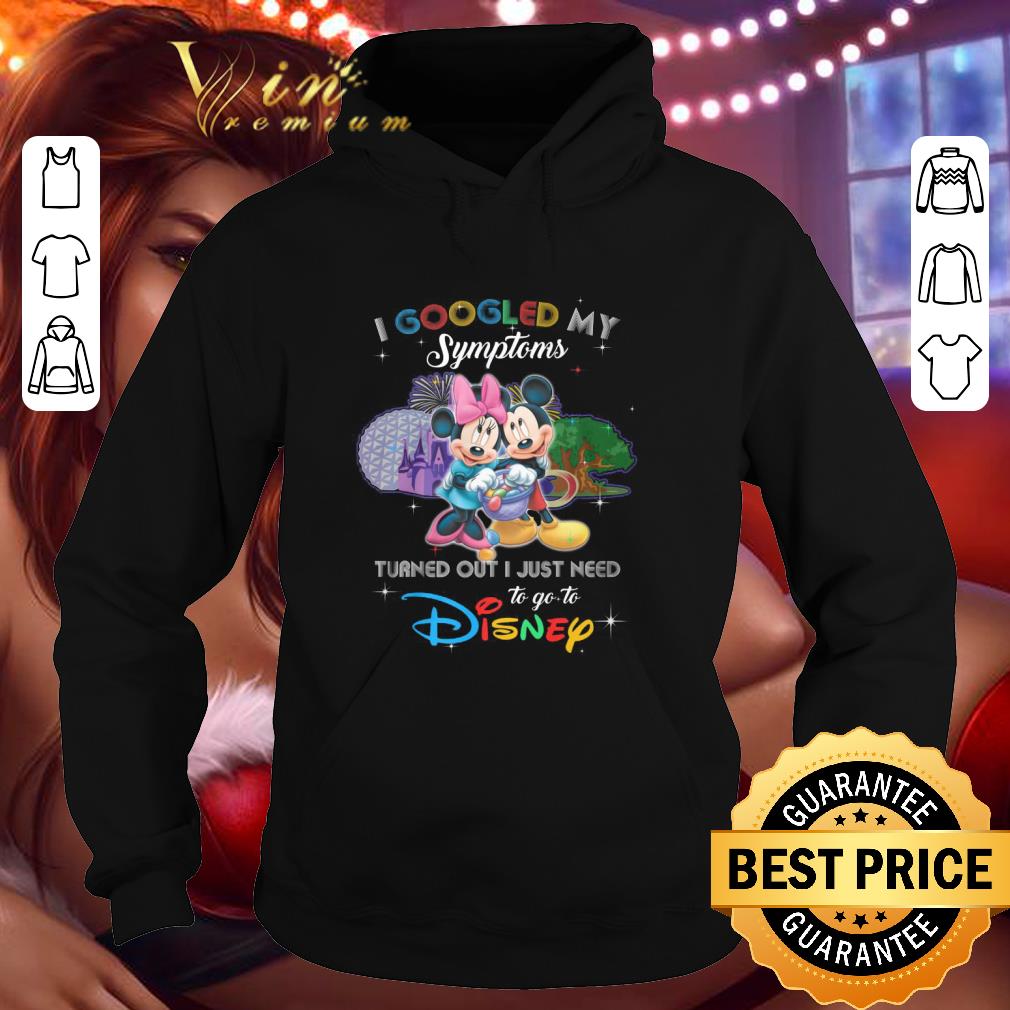 Official Disney Minnie And Mickey Mouse I Googled My Symptoms shirt 2 Official Disney Minnie And Mickey Mouse I Googled My Symptoms shirt