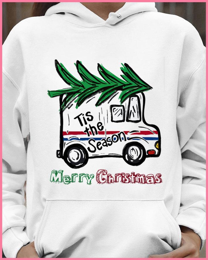 Awesome Tis The Season Postal Car Merry Christmas shirt 3 Awesome Tis The Season Postal Car Merry Christmas shirt