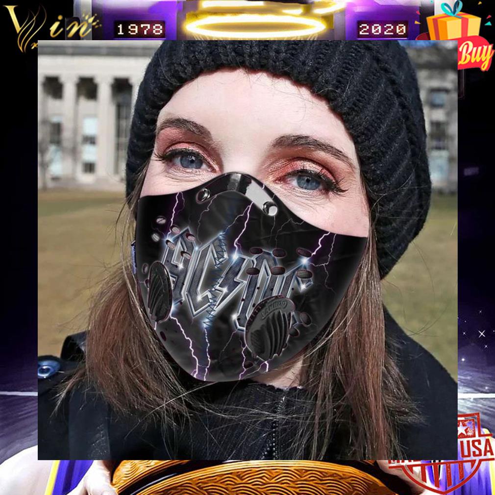 Logo ACDC rock band Face Mask With Filter 3 Logo ACDC rock band Face Mask With Filter