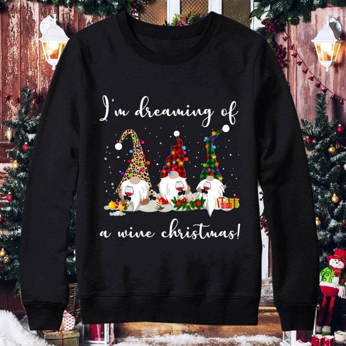 Official Gnomes I'm Dreaming Of A Wine Christmas shirt 2 Official Gnomes I'm Dreaming Of A Wine Christmas shirt