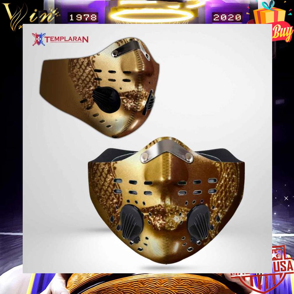 Golden Girl Metallic Face Mask With Filter 2 Golden Girl Metallic Face Mask With Filter