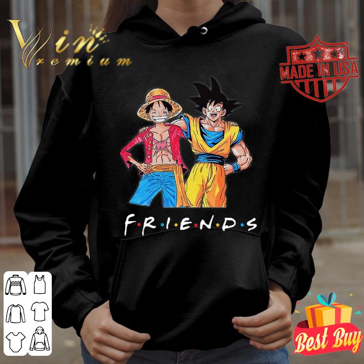 Awesome Friends Luffy and Son Goku Dragon Ball Z One Piece shirt 2 Awesome Friends Luffy and Son Goku Dragon Ball Z One Piece shirt