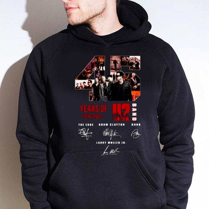 Premium Thank You 45 Years Of 1976-2021 U2 Band Signatures shirt 2 Premium Thank You 45 Years Of 1976-2021 U2 Band Signatures shirt