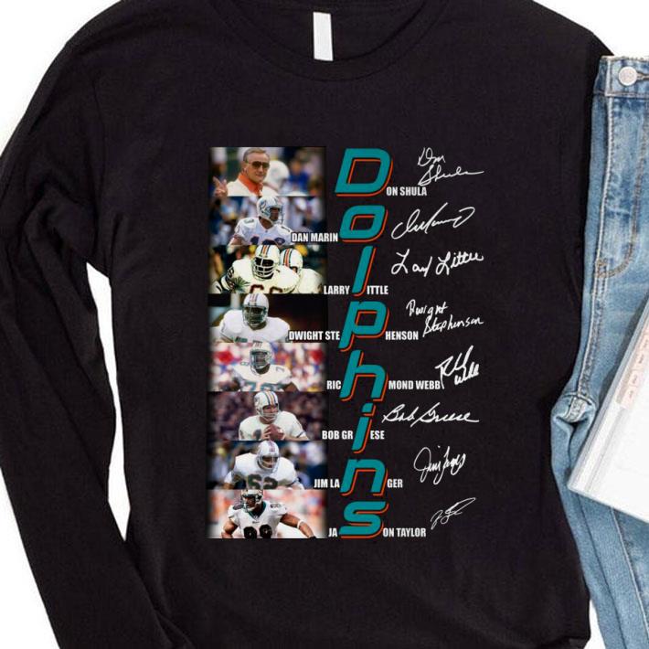 Premium Miami Dolphins Signatures Don Shula Dan Marino Larry Little shirt 2 Premium Miami Dolphins Signatures Don Shula Dan Marino Larry Little shirt