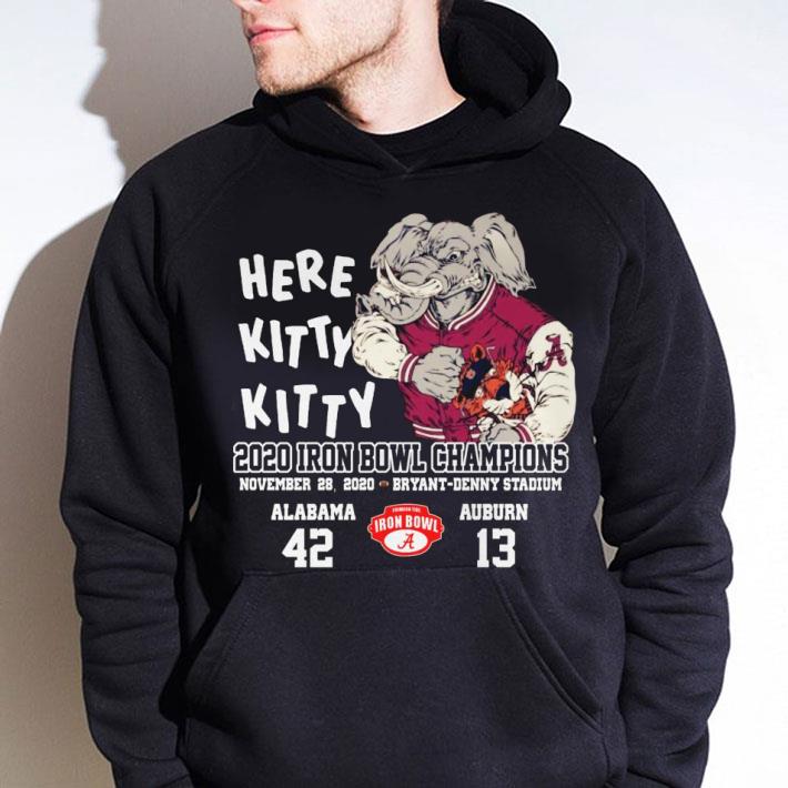 Best Alabama Crimson Tide Here Kitty Kitty 2020 Iron Bowl Champions shirt 2 Best Alabama Crimson Tide Here Kitty Kitty 2020 Iron Bowl Champions shirt