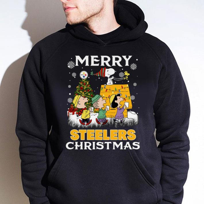 Awesome Peanuts Characters Merry Pittsburgh Steelers Christmas shirt 2 Awesome Peanuts Characters Merry Pittsburgh Steelers Christmas shirt