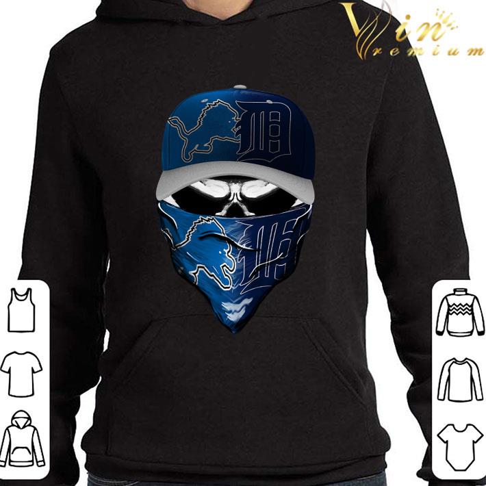 Skull Detroit Lions and Detroit Tigers shirt 2 Skull Detroit Lions and Detroit Tigers shirt