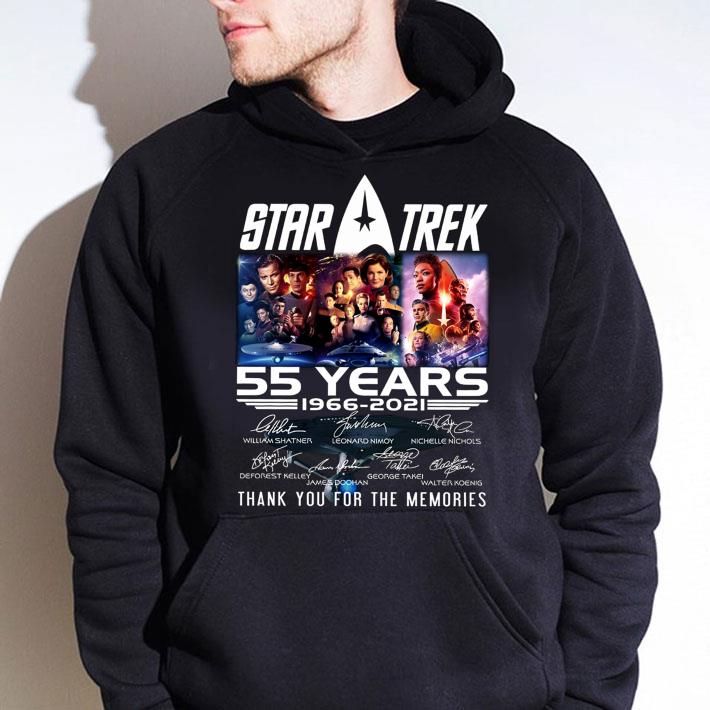 Hot Star Trek 55 years 1966-2021 signatures thank you for the memories shirt 2 Star Trek 55 years 1966-2021 signatures thank you for the memories shirt