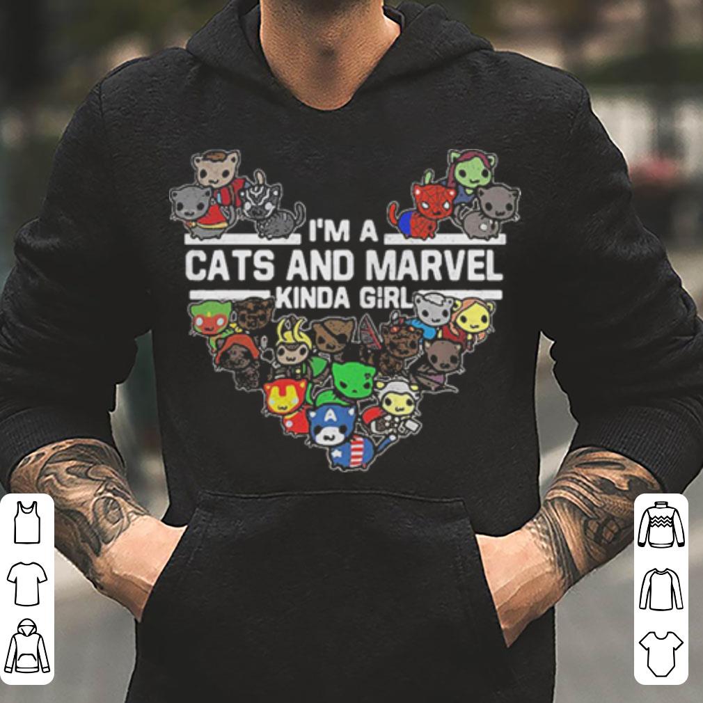 Marvel Avengers Endgame i m a cats and Marvel kinda girl shirt 4 - Marvel Avengers Endgame i'm a cats and Marvel kinda girl shirt