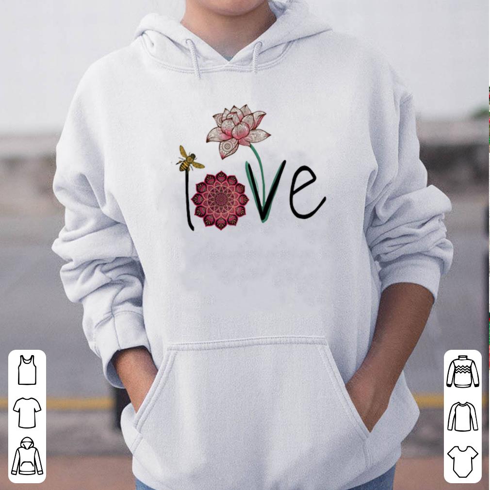 Bee and lotus Flower Love shirt 4 - Bee and lotus Flower Love shirt